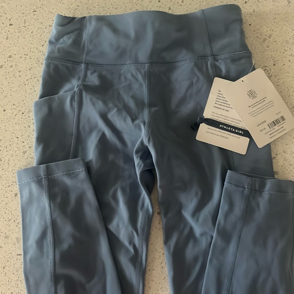 Athleta Girls- NWT blue leggings
